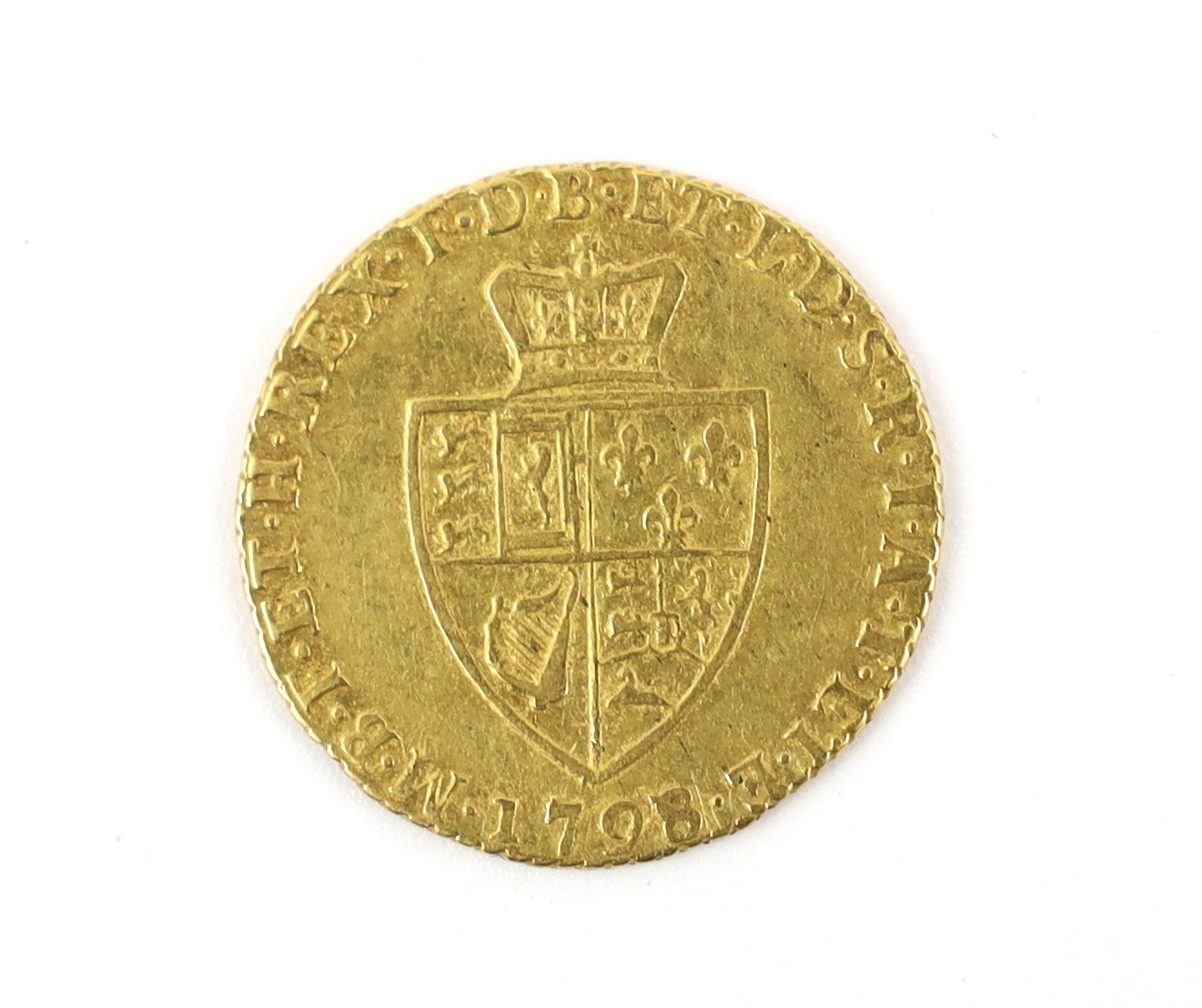 British Gold Coins, George III half guinea, 1798/7, fine or better (S3735)